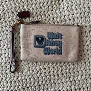 Coach x Disney Wristlet | Walt Disney World Leather Pouch OS